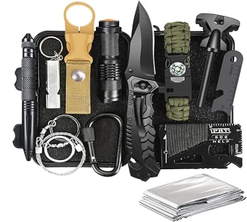 14-in-1 survival gear kit