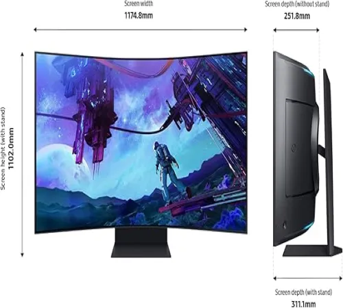 &quot;samsung odyssey ark 55″ – immersive 1000r curved display with 90° rotation&quot;
