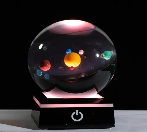 crystal solar system model – mesmerizing gift for kids &amp; offices