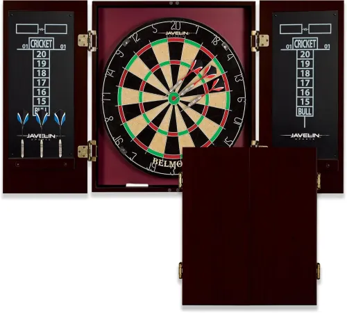 eastpoint belmont tournament dartboard and cabinet set – a classic gift for men’s game rooms