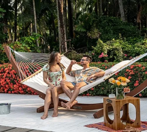 double-layered hammock – dad’s perfect backyard retreat